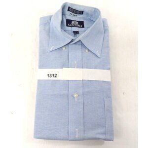 Men's Dress Shirt Stafford Long Sleeve Blue 151/2-32 preowned